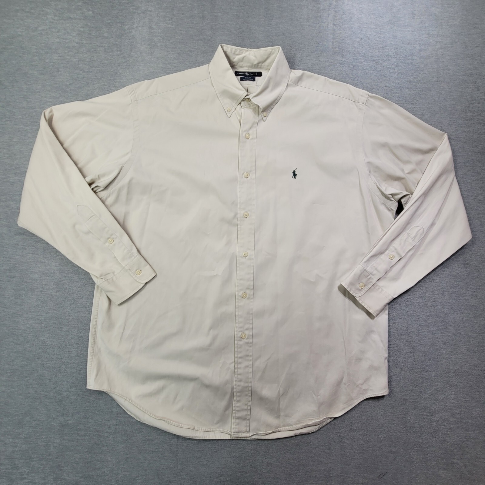 Polo Ralph Lauren camicia uomo grande grigia Blake abbottonata ricamata pony