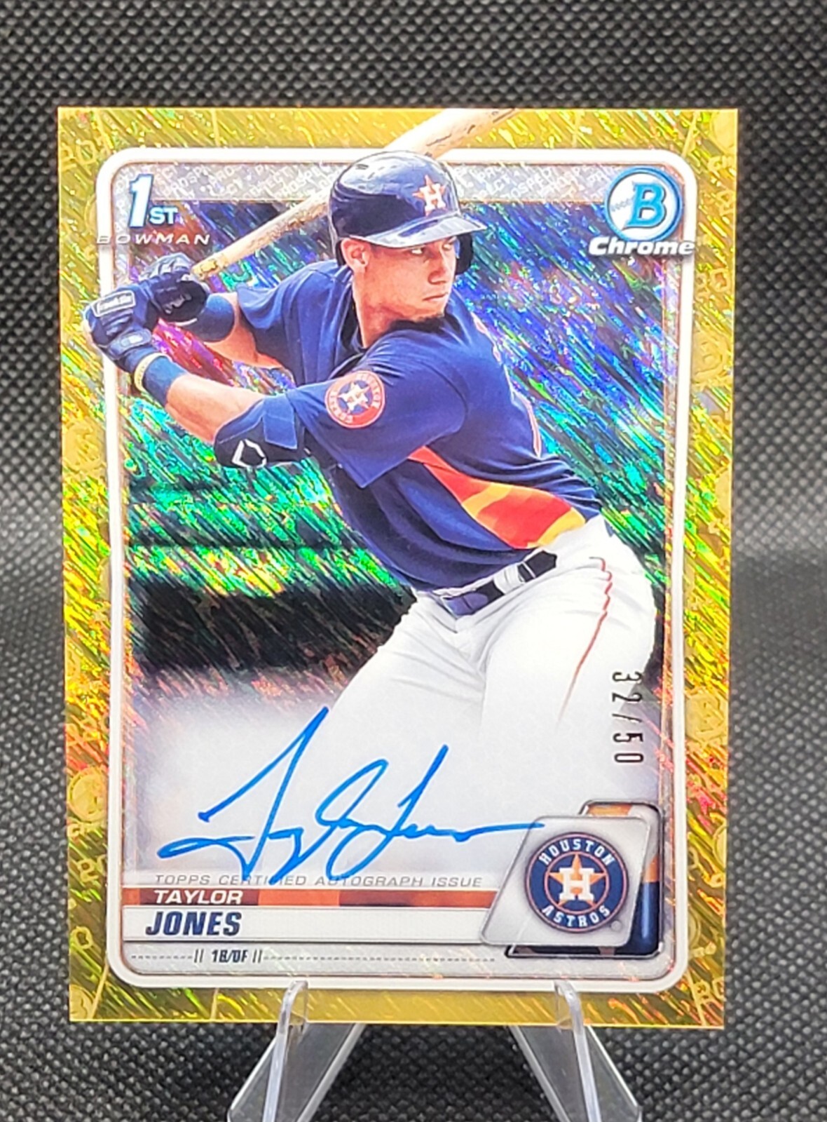 2020 Bowman Chrome Prospect Gold Shimmer Refractor /50 Taylor Jones CPA-TJ Auto
