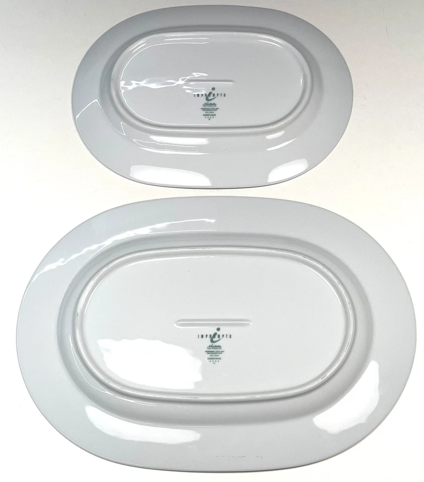 Juego 2 PLATOS NORITAKE Impromptu Summer Waves porcelana fina 12" y 16" 4096 usados en excelente estado Foto 3 de 4