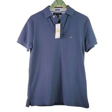 Tommy Hilfiger Mens Slim-Fit Classic Navy Polo Shirt Sz S NWT