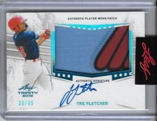 2019 Leaf Trinity TRE FLETCHER Tail Patch Platinum Foil Auto RC 30/35 Cardinals