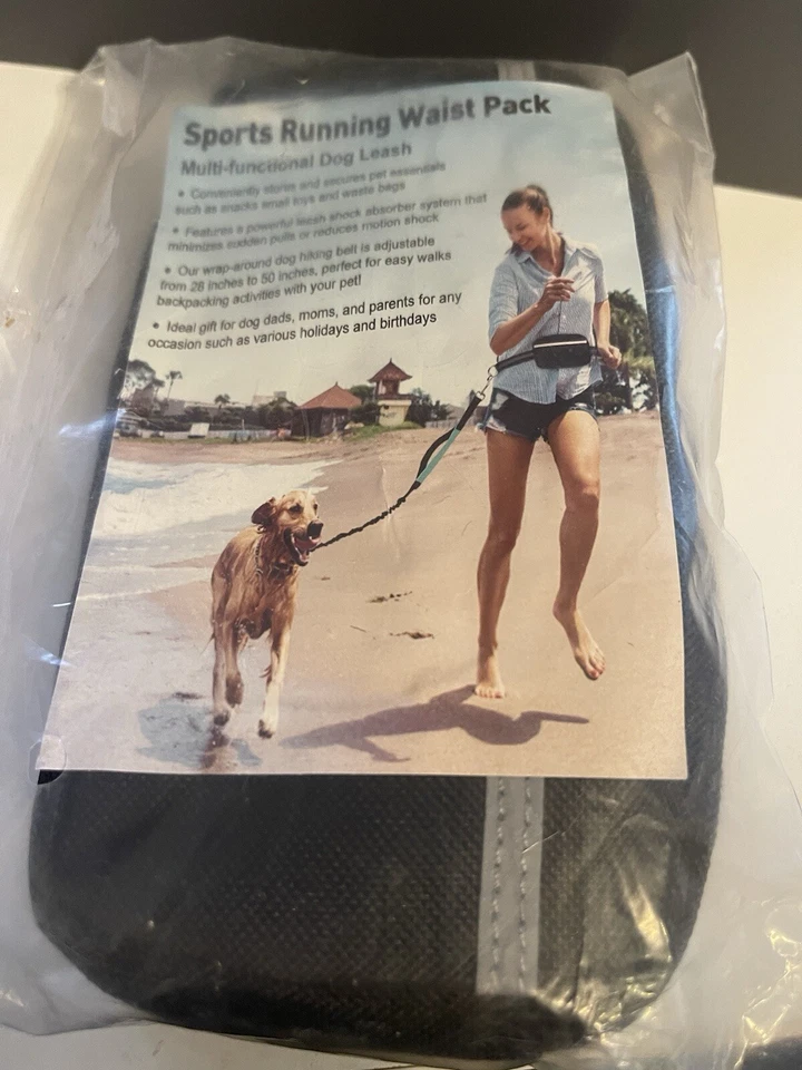 Nueva Riñonera Cinturón Correa Manos Libres Perro Caminar Correr Senderismo 4 pies Foto 3 de 3