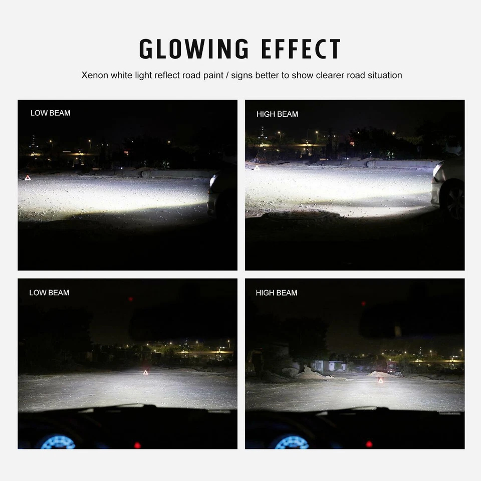 Par de faros LED 9007 bombillas altas/bajas 6000K para Ford Crown Victoria 1992-2011 Foto 2 de 4