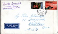 Postal History - Air Prints from S.Marino x USA 1969