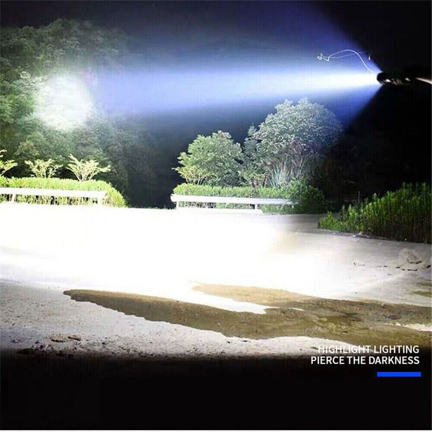 2 Pack LED Super Bright Flashlight Rechargeable Torch Tactical Lamp USB+ Battery - Picture 9 of 15