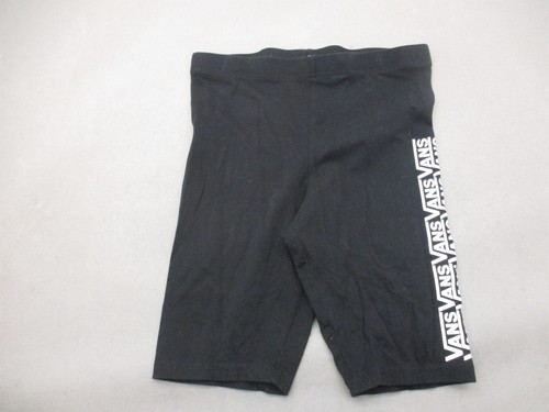 VANS Size 12 Girls Black Stretch Waist Mid Rise Athletic Compression Shorts 835