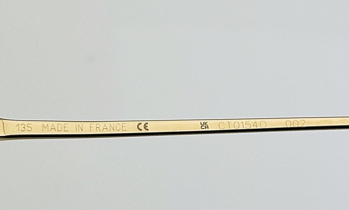 メガネ Cartier Cartier - CT0154O - 002 gold gold transparent Cartier Oval Half Rim Eyeglasses CT0154O 002 Gold Metal