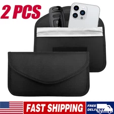 2 Pack Faraday Bag Cell Phone Wallet Blocker Radiation Signal Shielding Case