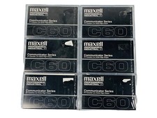 Lot of 6 Maxell C60 High Output Communicator Series Cassette Tapes New