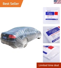Plastic Car Cover Waterproof Universal Fit 22x12ft Lightweight Reusable