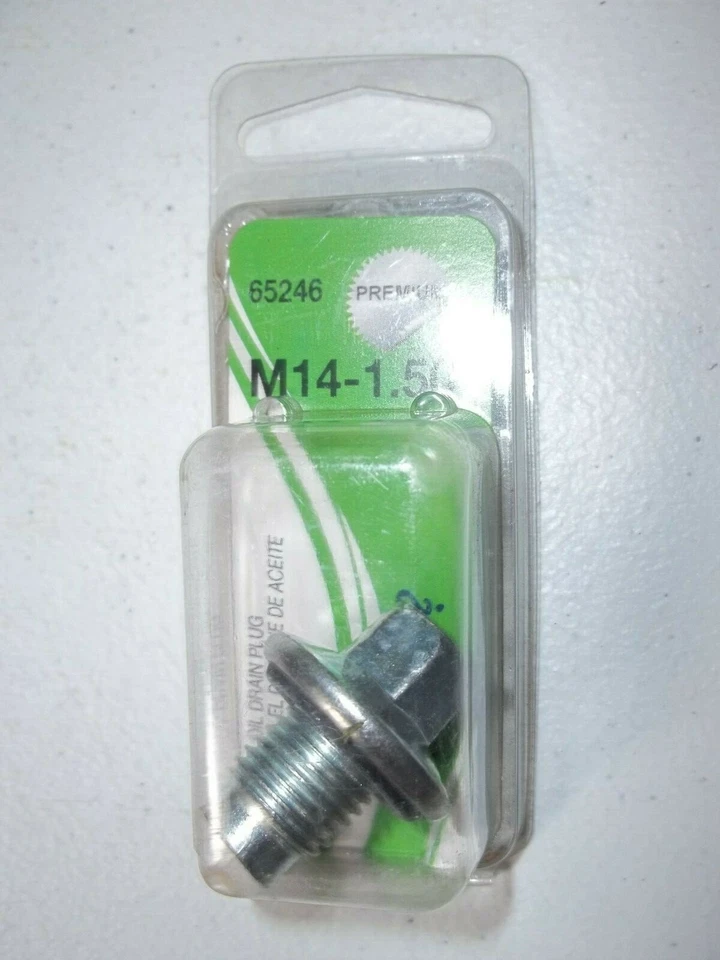 Needa Parts Oil Drain Plug Pilot Point Molded Gasket M14-1.50, Head Size 17mm Foto 3 de 4