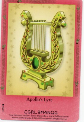 Bella Sara CCG - Ancient Lights - Apollo's Lyre #47 Rare