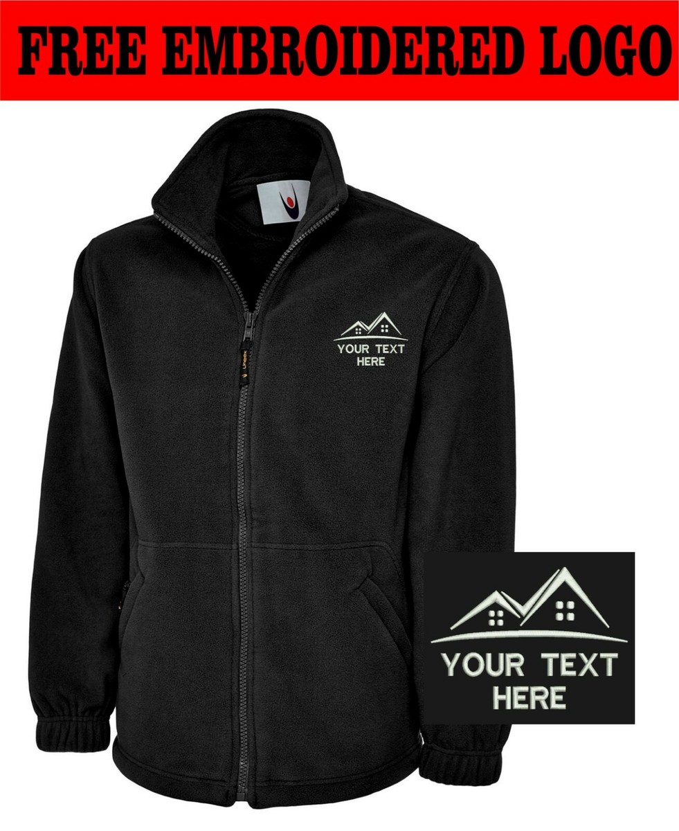 Personalised Embroidered Your Text Builder Micro Fleece Jacket Workwear Top