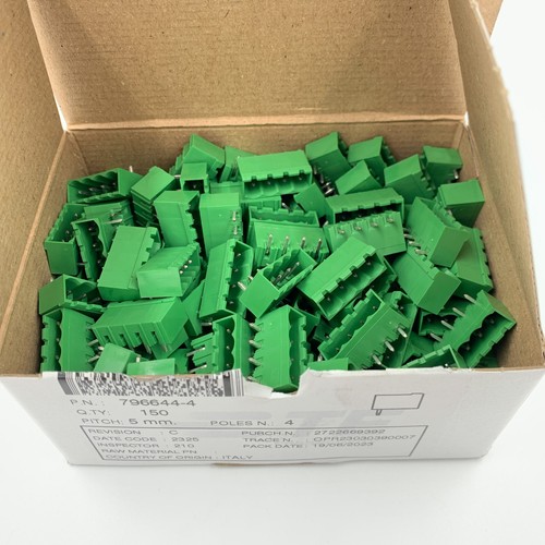 150 Pack TE Connectivity Buchanan 796644-4 Terminal Block Header 4 Position - Picture 3 of 3