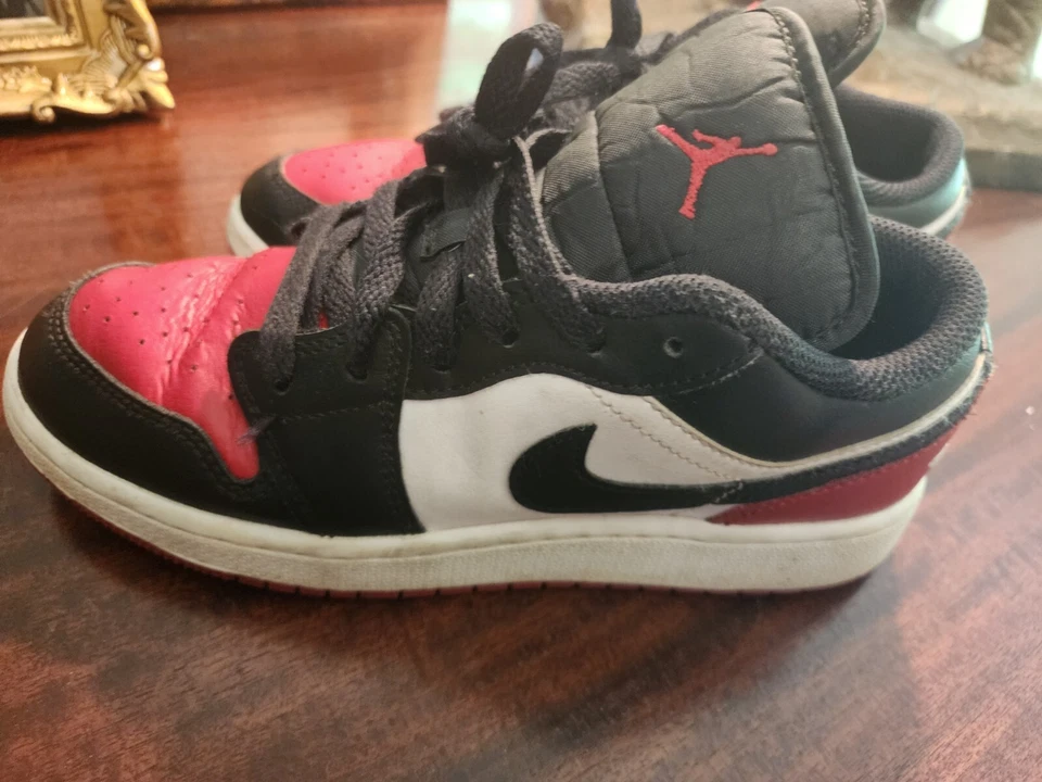 Nike Jordan 1 Niños Puntera Baja Criada GS 5 Años Usado en Excelente Condición Foto 4 de 4