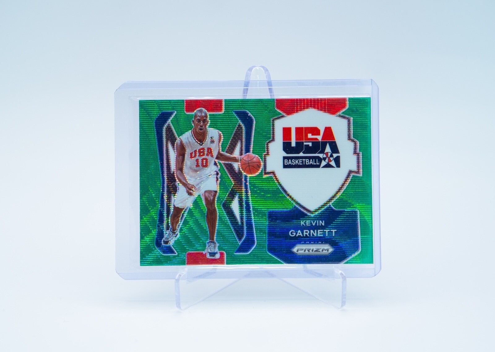 2021-22 Panini Prizm Kevin Garnett USA Basketball Green Prizm #7 Celtics Wolves