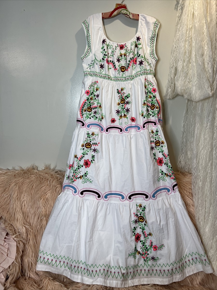 floral embroidered maxi dress anthropologie Maxi Dress Ranna Gill Dress Anthropologie Ranna Gill Agave Embroidered Maxi Dress
