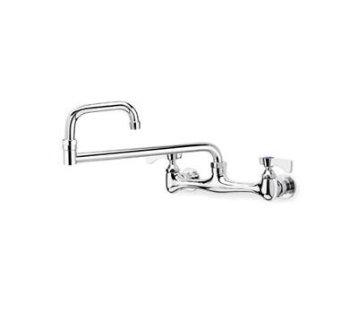 Krowne 12-824L Commercial Silver Series, 8'' Center Wall Mount Faucet, 24'' Joi...