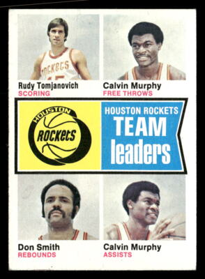 1974-75 Topps #88 Houston Rockets Team Leaders Tomjanovich/Murphy/Smith - POOR