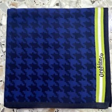 NAVY BLUE HOUNDSTOOTH ART CLASSIC HANDKERCHIEF COTTON MEN POCKET SQUARE 18" M91
