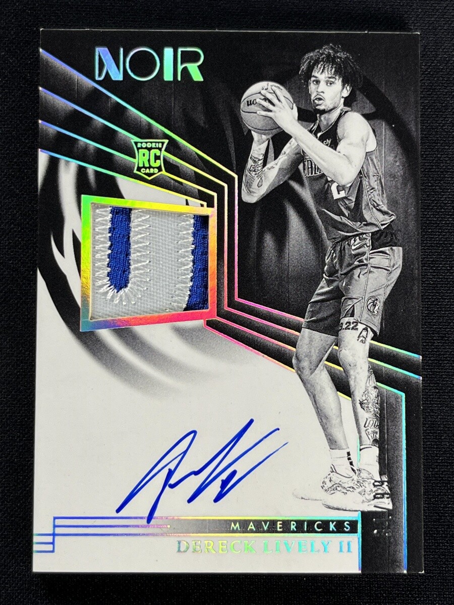2023-24 Panini Noir Dereck Lively II #316 Rookie RC Jersey Patch Auto RPA /99