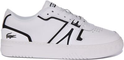 Lacoste L001 123 7 Sma Low Top Lace Up Mens Sneaker White Black US