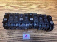 Lot of 10 GE THQL120 20A 1-Pole Circuit Breakers 120/240V