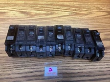 Lot of 10 GE THQL120 20A 1-Pole Circuit Breakers 120/240V