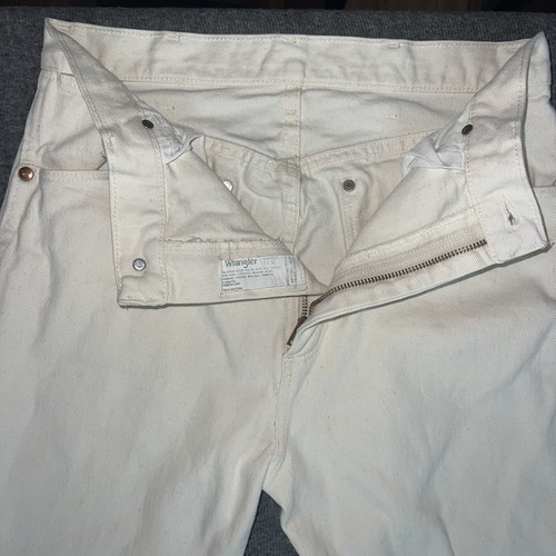 Jeans Wrangler Vintage Para Mujer 11x36 (28x36) Crema Denim Vaquero Hecho en EE. UU. - Imagen 9 de 14