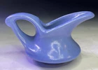 20th C Antique Vintage Deco Matte Periwinkle Blue Glaze Miniature Pitcher Niloak