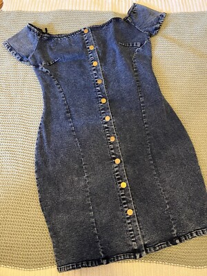 The Most Perfect Baby Blue Jean Denim Dress 