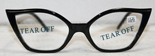 Mare Azzuro black cat eye framed reading glasses 1.25 magnify NWT