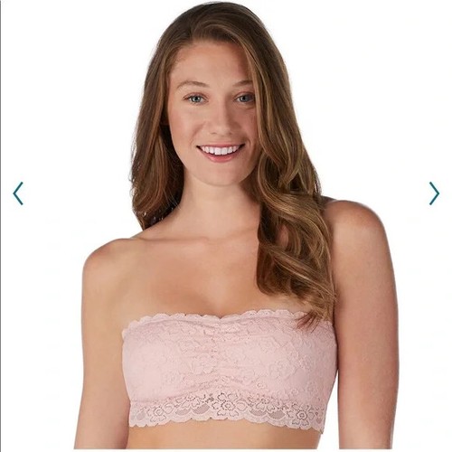 Juniors' Saint Eve Lace Trim Bandeau 5180009 Peach Size S/M, L/XL - Picture 5 of 14
