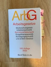 Arbeitsgesetze 2022 – 100. Auflage | Beck-Texte im dtv | ArbG BetrVG MuSchG