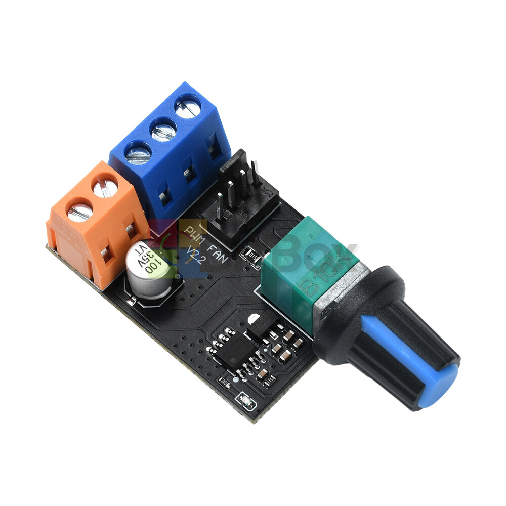 DC12V PWM Fan Governor Speed Control With Knob 3/4Wires Switch Fan Regulation