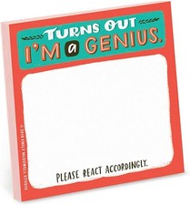 Emily McDowell & Friends Genius Sticky Notes, 3 x 3-Inches, 1-Count Office Home