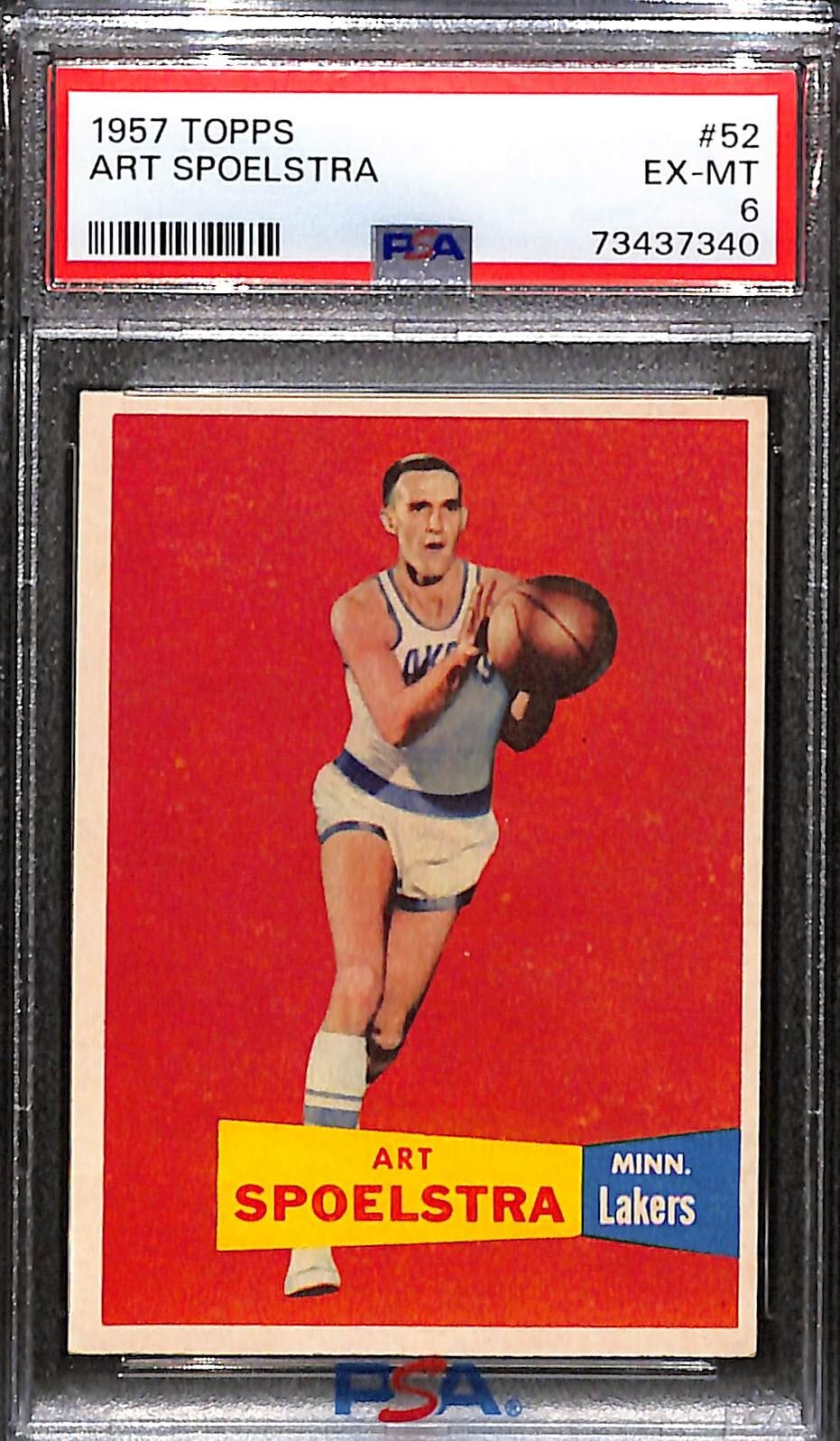 1957-58 Topps - #52 Art Spoelstra (RC) PSA 6