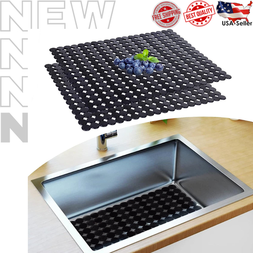 2 Pcs Kitchen Sink Mats OTHWAY PVC Sink Mat Protector 16"x12" XL Sink