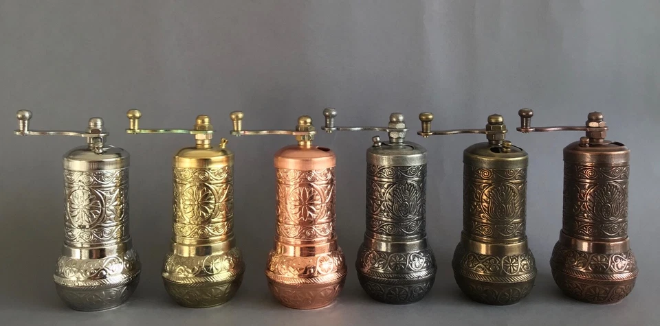 Traditional Turkish Pepper Grinder, Small Vintage Look Mill, 6 Colour Options - Image 2 of 4