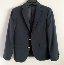 LAUREN Ralph Lauren Two Gold Button Blazer Navy Boys Size 12R