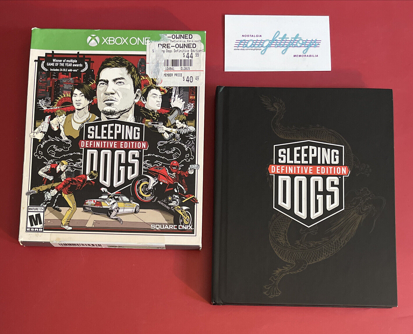 Sleeping Dogs Definitive Edition CIB Xbox One Artbook w/Slipcover COMPLETE  662248914862