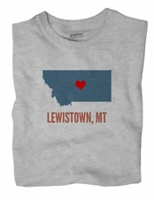 Lewistown Montana MT T-Shirt HEART