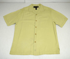 Vintage Bowling Shirt Nat Nast Size M 00s Mid Century Avocado Silk Stitch Pocket