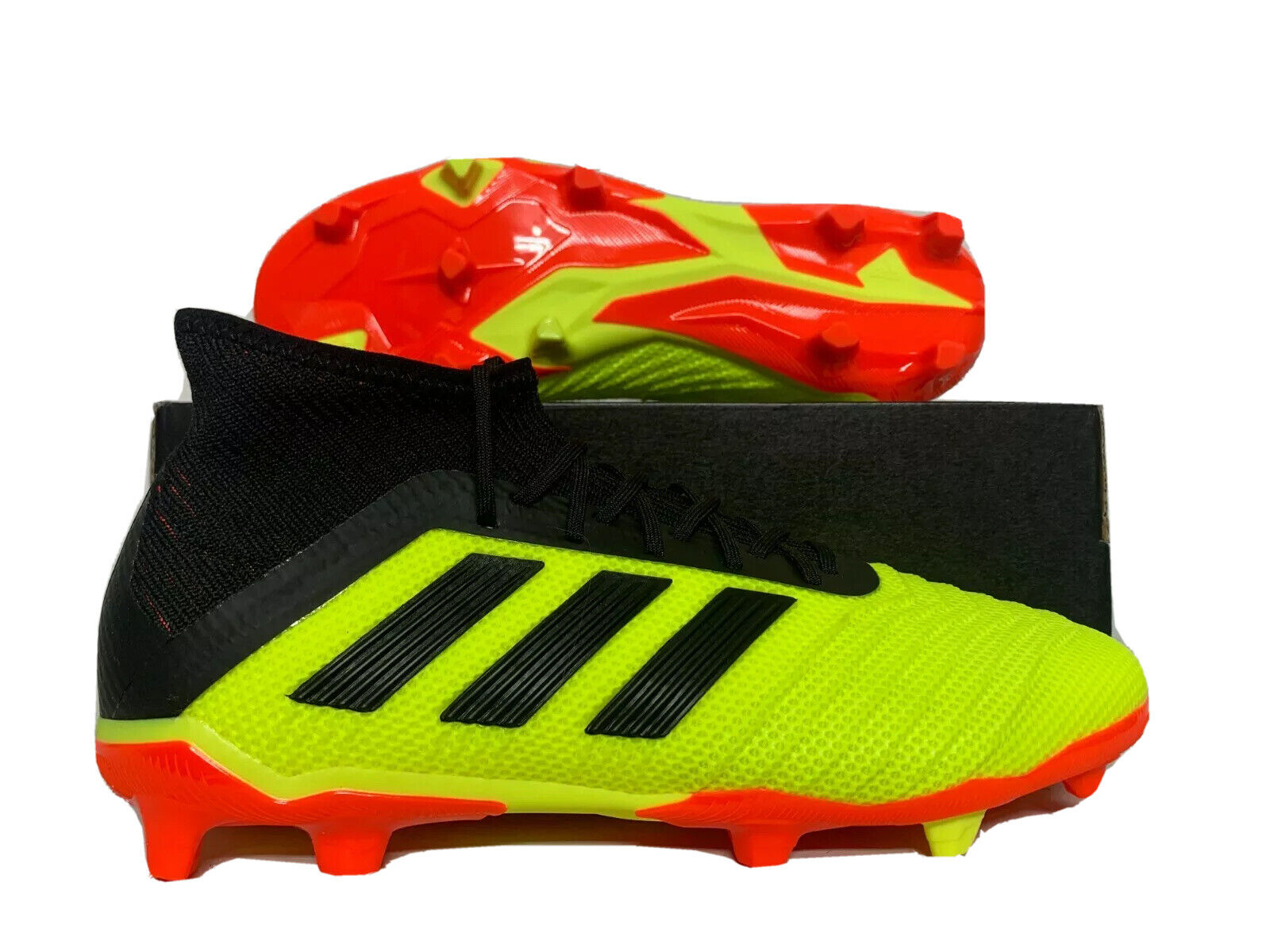 rodillo patrocinador Arqueológico Adidas Predator 18.1 FG J Juvenil Fútbol Tacos Solar Amarillo Núcleo Negro  Rojo | eBay