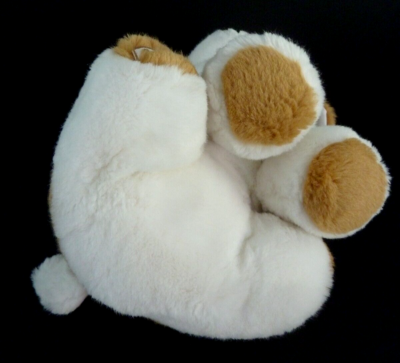Peluche doudou Ours blanc rose 22 cm Boulgom chez vous des demain