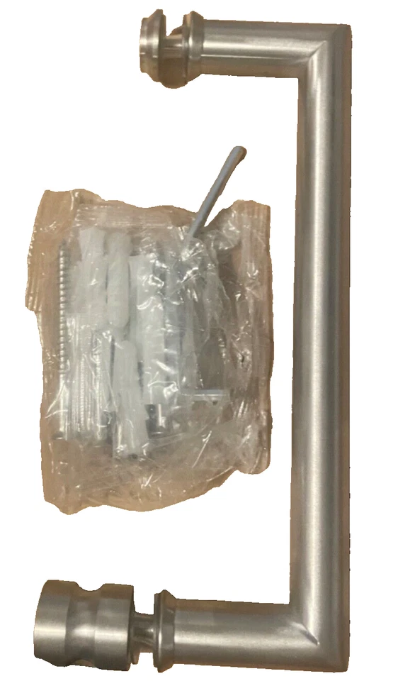 Manija de puerta de ducha de vidrio Dreamline Unidoor 8 3/4 plata aluminio cepillado HL-8006 Foto 2 de 3