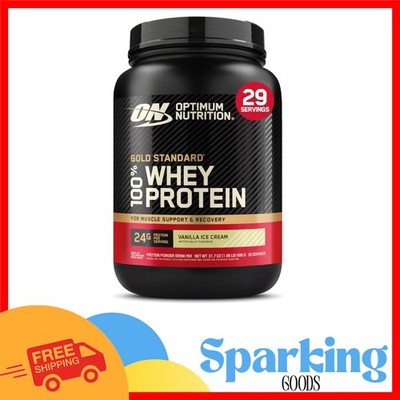 Gold Standard 100% Whey Protein Powder, Vanilla Ice Cream - 2lbs Nutrition Boost