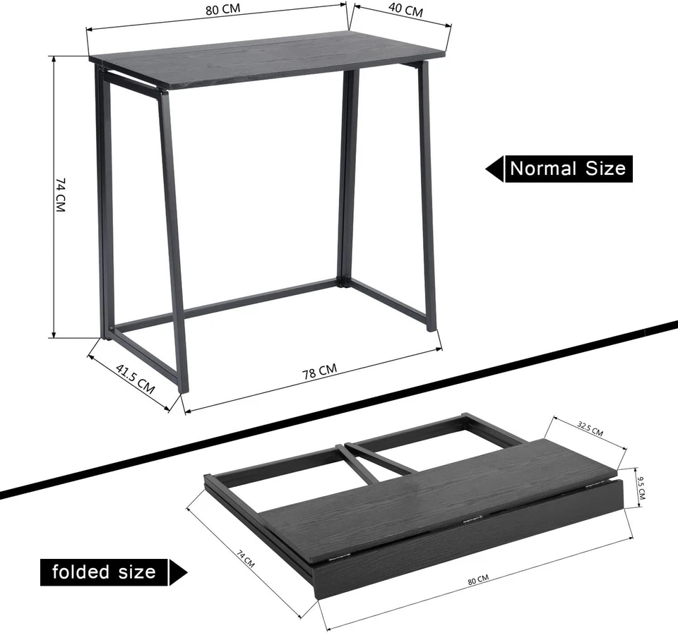 Scrivania pieghevole Postazione di Lavoro per ufficio, Studio, Camera da Letto,  - Immagine 3 di 4