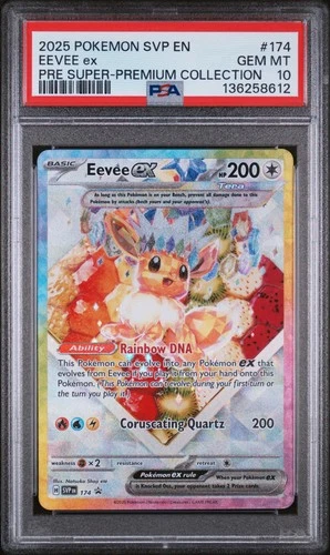 2025 POKEMON SVP EN-SV BLACK STAR PROMO #174 EEVEE EX PSA 10