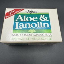 Jergens Aloe Lanolin Skin Conditioning Bar 4.75 Vintage Old Stock